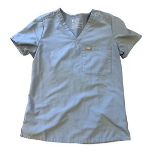 FIGS Gray blue Scrub Top
